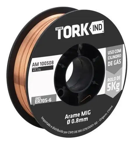 Arame De Solda Mig Com Gás 0,8 Mm - Rolo De 5 Kg